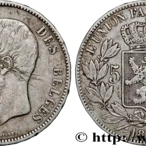 BELGIQUE 5 Francs Léopold II 1873 fwo_789851 Monde Bon Marché