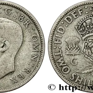 Pas Cher ROYAUME-UNI 1 Florin (2 Shillings) Georges VI 1942 fwo_793391 Monde