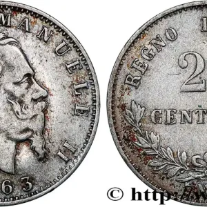 ITALIE 20 Centesimi Victor Emmanuel II 1863 Milan fwo_793526 Monde Satisfait Ou Remboursé