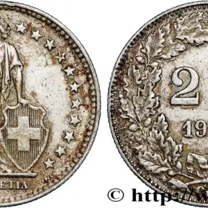 SUISSE 2 Francs Helvetia 1940 Berne fwo_793663 Monde Meilleure Qualité