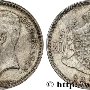 BELGIQUE 20 Franken (Francs) Albert Ier légende Flamande 1934 fwo_796049 Monde Satisfait Ou Remboursé