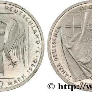 ALLEMAGNE 10 Mark 800e anniversaire de l’ordre teutonique 1990 Hambourg fwo_796096 Monde Petit Prix