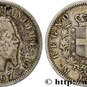 Populaire ITALIE 1 Lire Victor Emmanuel II 1867 Milan fwo_799245 Monde