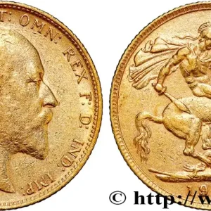 Nouveauté OR, PALLADIUM ET PLATINE INVESTISSEMENT 1 Souverain Edouard VII 1904 Londres fwo_809319 Monde
