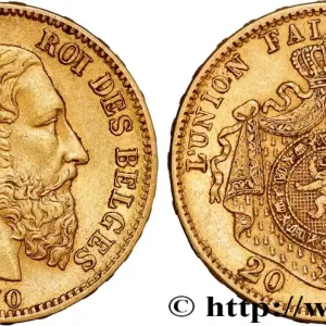 Original OR, PALLADIUM ET PLATINE INVESTISSEMENT 20 Francs Léopold II 1870 Bruxelles fwo_809473 Monde
