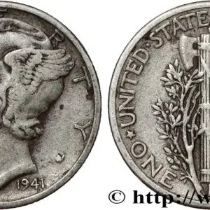 Remise ÉTATS-UNIS D'AMÉRIQUE 1 Dime Mercury 1941 Philadelphie fwo_812254 Monde