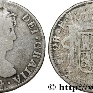 BOLIVIE 2 Reales Ferdinand VII 1824 Potosi fwo_812291 Monde Petit Prix