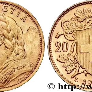 OR, PALLADIUM ET PLATINE INVESTISSEMENT 20 Francs "Vreneli" 1935 Berne fwo_815520 Monde Meilleur Choix