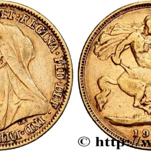 Prix Choc OR, PALLADIUM ET PLATINE INVESTISSEMENT 1/2 Souverain Victoria “Old Head” 1901 Londres fwo_817438 Monde