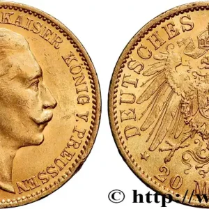 Prix Cassé OR, PALLADIUM ET PLATINE INVESTISSEMENT 20 Mark Guillaume II 1912 Berlin fwo_817463 Monde