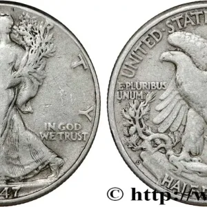 Achat Immédiat ÉTATS-UNIS D'AMÉRIQUE 1/2 Dollar Walking Liberty 1947 Denver fwo_819607 Monde