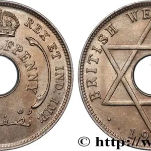 AFRIQUE OCCIDENTALE BRITANNIQUE 1/2 Penny Georges V 1915 Heaton - H fwo_822875 Monde Tendance