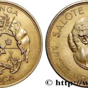 TONGA 1 Pa’ Anga Commémoration de la mort de la reine Salote Tupou III 1967 fwo_823250 Monde Exclusif