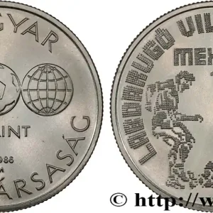 HONGRIE 500 Forint Proof Coupe du monde de football Mexique 1986 1986 Budapest fwo_812050 Monde Dernière Chance