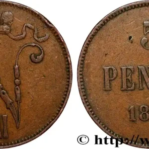Nouvel Arrivage FINLANDE 5 Pennia monogramme Tsar Nicolas II 1896 fwo_820344 Monde