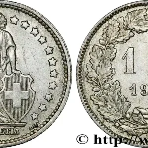 Dernier Modèle SUISSE 1 Franc Helvetia 1957 Berne - B fwo_793747 Monde