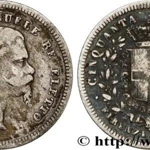 Offre Du Jour ITALIE 50 Centesimi Victor Emmanuel II Roi élu 1860 Florence fwo_798132 Monde