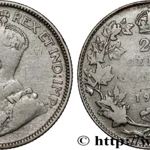 CANADA 25 Cents Georges V 1929 fwo_808052 Monde Authentique
