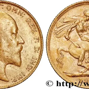 OR, PALLADIUM ET PLATINE INVESTISSEMENT 1 Souverain Edouard VII 1909 Londres fwo_809358 Monde Nouvelle Collection