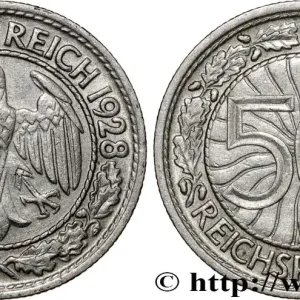 Vente Directe ALLEMAGNE 50 Reichspfennig aigle 1928 Munich fwo_810160 Monde