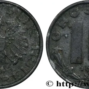 Commander Maintenant AUTRICHE 10 Groschen aigle 1948 fwo_810407 Monde