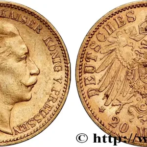 OR, PALLADIUM ET PLATINE INVESTISSEMENT 20 Mark Guillaume II 1905 Hambourg fwo_817453 Monde Haute Qualité