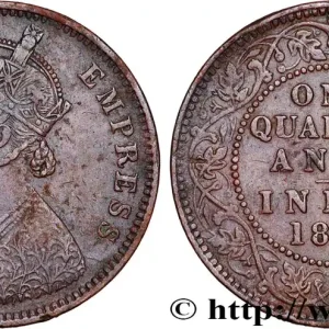 Achetez Aujourd’hui INDES BRITANNIQUES 1/4 Anna Victoria 1887 Bombay fwo_819769 Monde