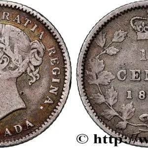 Offre Limitée CANADA 10 Cents Victoria 1874 Heaton fwo_821622 Monde