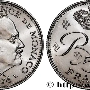 Petit Prix MONACO 5 Francs Rainier III 1974 Paris fwo_821687 Monde