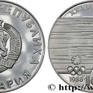 Meilleur Choix BULGARIE 10 Leva Proof XXIV Jeux olympiques de Séoul 1988 Sofia fwo_820681 Monde