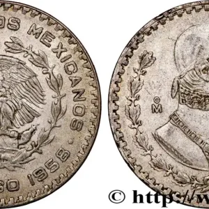 Nouveauté MEXIQUE 1 Peso Jose Morelos y Pavon 1958 Mexico fwo_957589 Monde