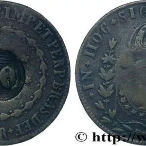 BRÉSIL - EMPIRE DU BRÉSIL - PIERRE II 40 Réis Pierre II du Brésil contremarqué sur une 80 Réis de 1832 (1835) Rio de Janeiro fwo_821179 Monde Acheter Direct