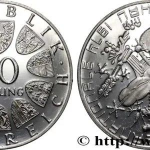 Prix Choc AUTRICHE 50 Schilling Proof exposition florale internationale de Vienne 1974 Vienne fwo_822748 Monde