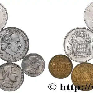 MONACO Lot de sept monnaies de Rainier III n.d. Paris fwo_823085 Monde Exclusif