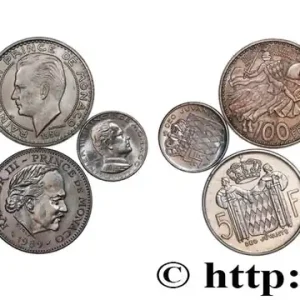 MONACO Lot de neuf monnaies de Rainier III n.d. Paris fwo_823092 Monde Meilleur Prix