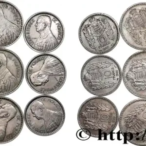 MONACO Lot de 12 monnaies 10 et 20 Francs prince Louis II 1946-1947 Paris fwo_823113 Monde Meilleure Qualité