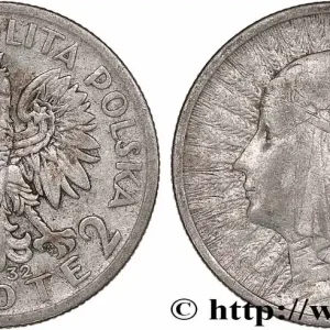 POLOGNE 2 Zlote Reine Jadwiga 1932 Varsovie fwo_777668 Monde Prix Choc