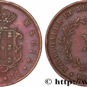 PORTUGAL - ROYAUME DE PORTUGAL - MARIE II 10 Réis 1843 fwo_779181 Monde Marque