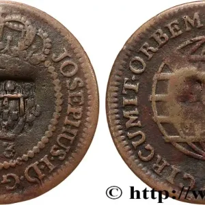 BRÉSIL - PRINCE JEAN REGENT 20 Réis contremarqué sur une pièce de 10 Réis de 1773 (1809) Lisbonne fwo_791513 Monde Commander Vite