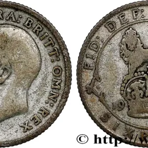 Dernière Chance ROYAUME-UNI 6 Pence Georges V 1924 fwo_793564 Monde