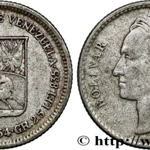 Soldes VENEZUELA 50 Centimos emblème / Simon Bolivar 1954 Philadelphie fwo_793657 Monde