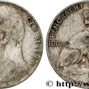 Nouvelle Collection BELGIQUE 50 Centimes Léopold II légende en français 1901 fwo_797998 Monde