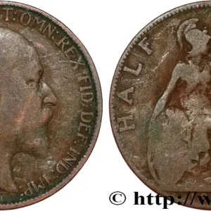 Achat Immédiat ROYAUME-UNI 1/2 Penny Edouard VII 1910 fwo_808666 Monde