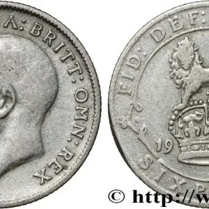 Fait Main ROYAUME-UNI 6 Pence Georges V / lion surmontant une couronne 1921 fwo_812523 Monde