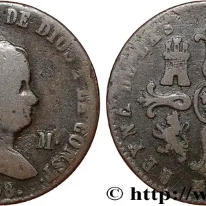 ESPAGNE 8 Maravedis Isabelle II 1858 Barcelone fwo_813053 Monde Soldes