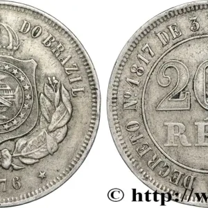 Affaire À Saisir BRÉSIL 200 Reis Empire du Brésil 1876 fwo_817757 Monde