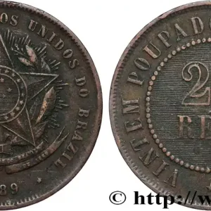 BRÉSIL 20 Reis 1889 fwo_818012 Monde Garantie Incluse