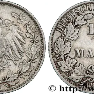 Solde ALLEMAGNE 1/2 Mark Empire aigle impérial 1909 Hambourg fwo_818160 Monde