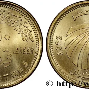 ÉGYPTE 50 Piastres 90 ans de la compagnie aérienne EgyptAir AH 1442 2022 fwo_818348 Monde Solde