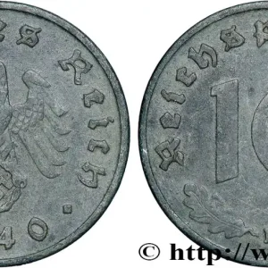 ALLEMAGNE 10 Reichspfennig aigle surmontant une swastika 1940 Munich fwo_818847 Monde Petit Prix